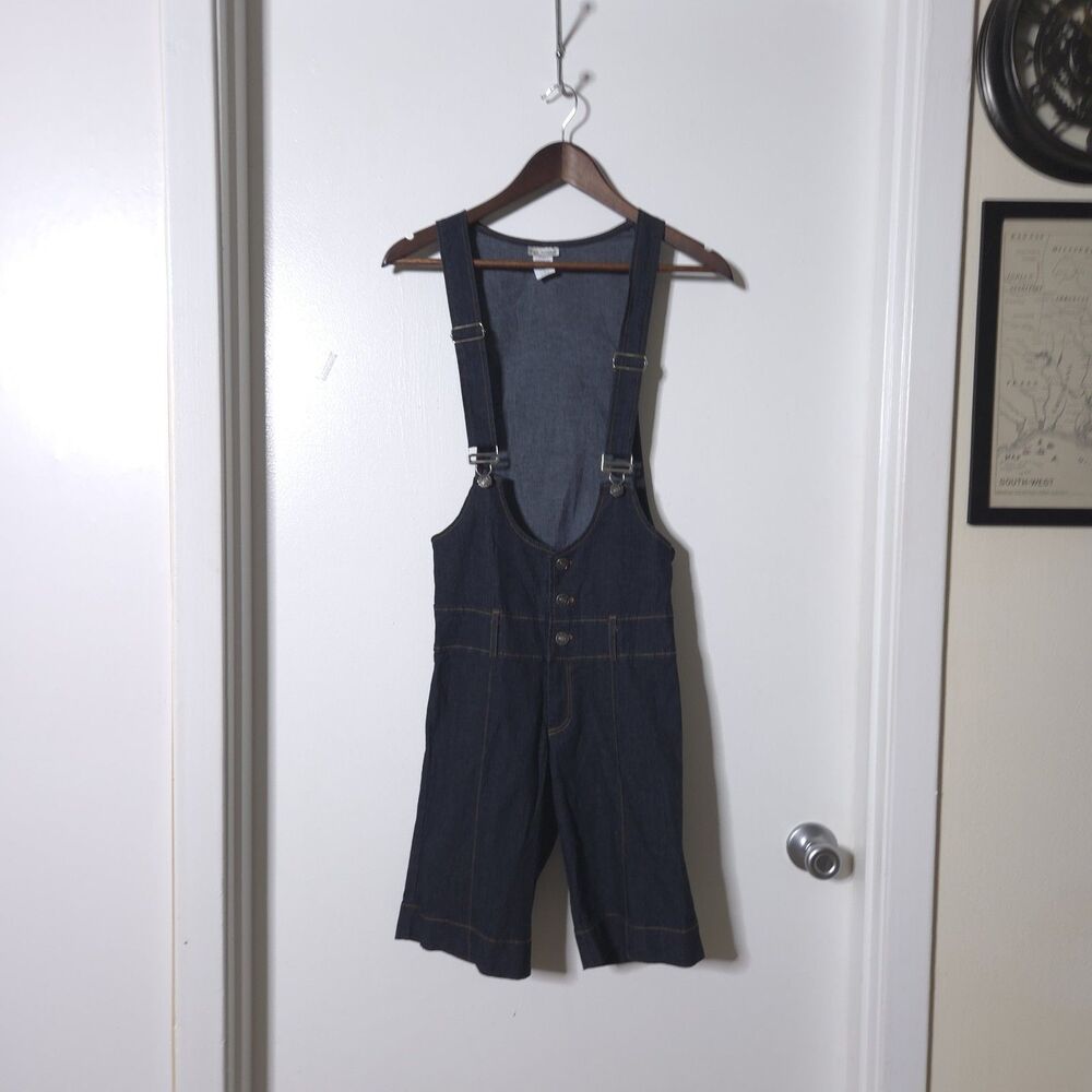 Vintage San Julian Denim Romper Bustier Size S 90’s Y2K Overalls Womens